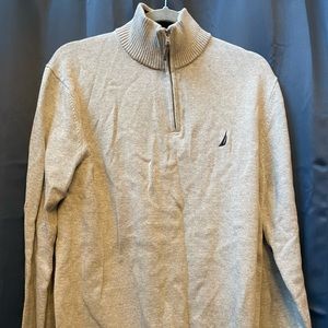 NWT Nautica Mens Quarter Zip Sweater. Size Large